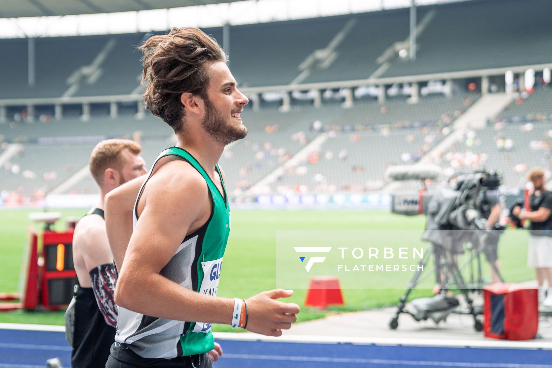 Niclas Jan Kaluza (Eintracht Hildesheim) waehrend der deutschen Leichtathletik-Meisterschaften im Olympiastadion am 25.06.2022 in Berlin